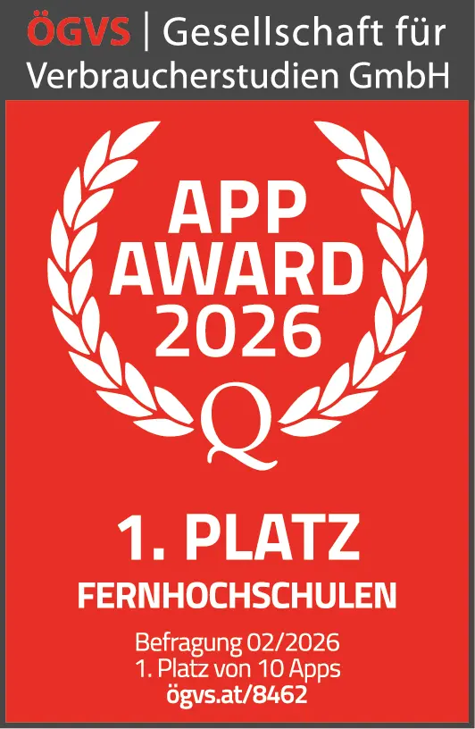 ÖGVS App Award 2026 1. Platz Fernhochschulen