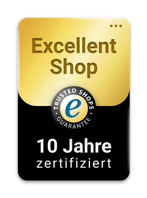Trusted Shops Excellent Shop – 10 Jahre zertifiziert